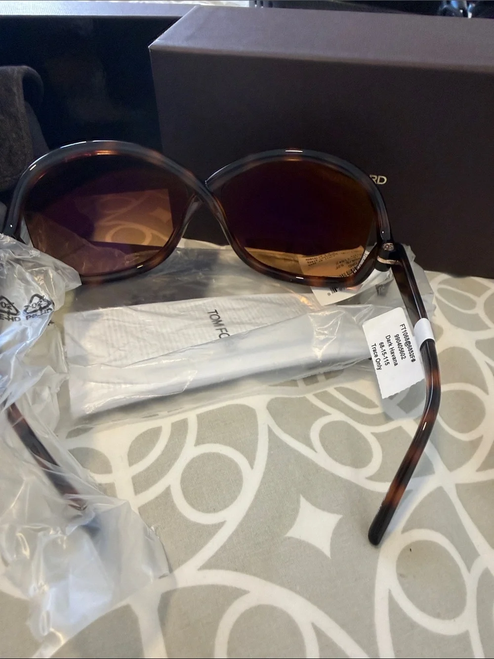 Full Set Tom Ford Women's Tortoiseshell Brown Gradient Oversized Sunglasses